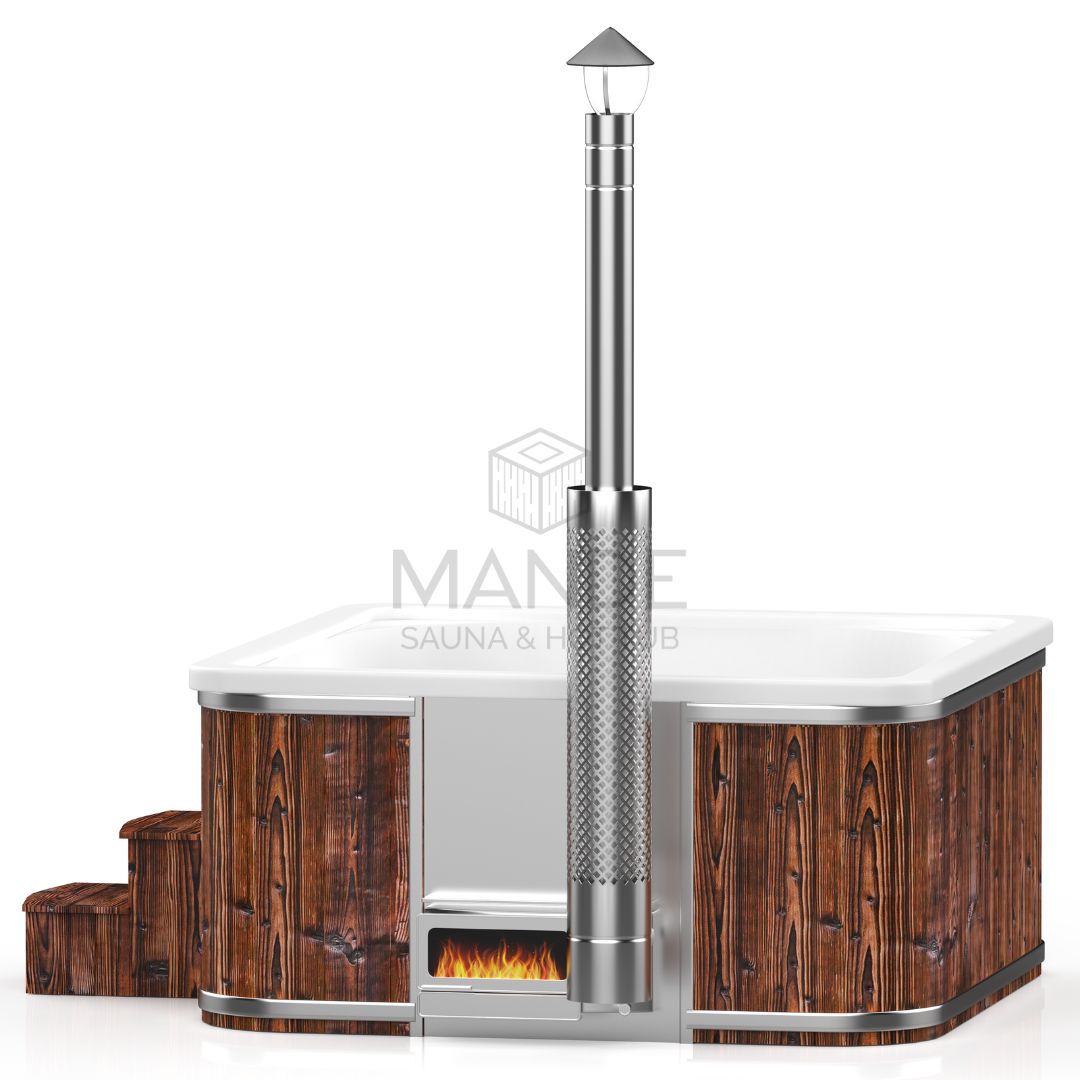 Квадратная акриловая горячая ванна (со встроенным нагревателем Horizon) 220×220