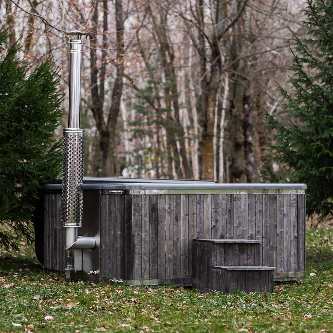 Квадратная ванна из стекловолокна (со встроенным нагревателем) 220×220