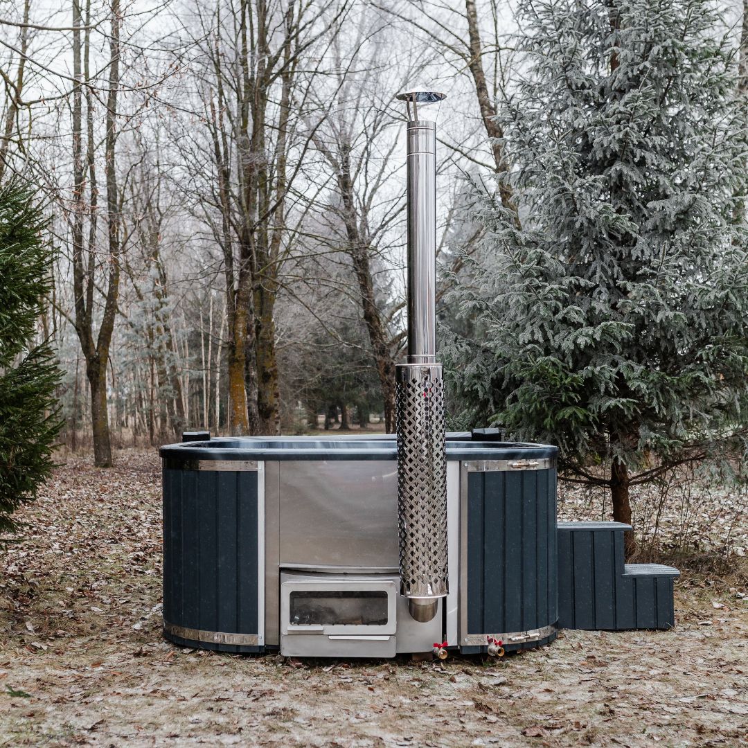 Квадратная ванна из стекловолокна (со встроенным нагревателем Horizon) 202×202